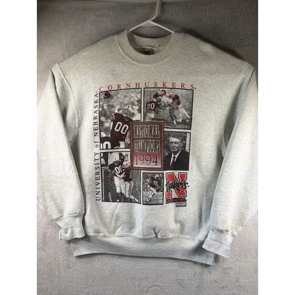 Vintage 1994 Nebraska Cornhuskers National Champions Crewneck Sweatshirt Sz L